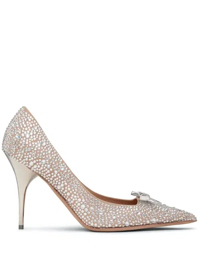 Valentino Garavani 100mm Romance Bow Crystal-embellished Pumps In Animal Print