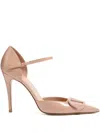 Valentino 100mm Vlogo Signature D'orsay Pumps In Neutral