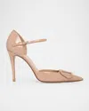 Valentino Garavani Vlogo Signature D'orsay Patent Leather Pumps 100mm Woman Rose Cannelle 42 In Pink