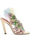 Valentino 105mm Dans Le Foyer Crystal-embellished Sandals In Multi