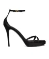 Valentino Garavani Garavani Eveninglam Satin Platform Sandal 120mm Woman Black 42 In Black