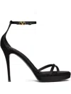 Valentino Garavani Garavani Eveninglam Satin Platform Sandal 120mm Woman Black 42 In Black