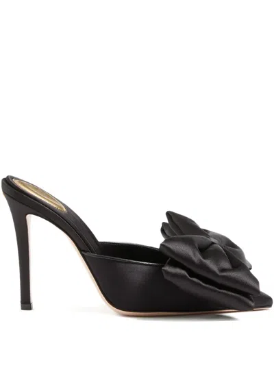 Valentino Garavani Yolande Mules Mit Schleife 105mm In Black