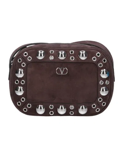 Valentino Garavani Nellcote Shoulder Bag In Brown