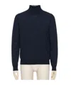 Valentino Virgin Wool Turtleneck Sweater In Blue