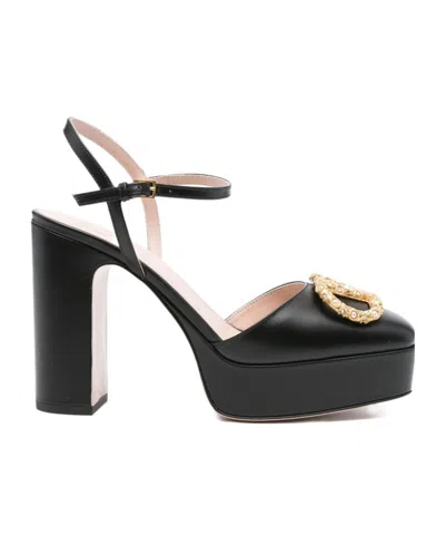 Valentino Garavani 110mm Vlogo Signature Platform Pumps In Black