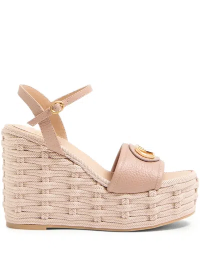 VALENTINO GARAVANI 120MM VLOGO SIGNATURE WEDGE SANDALS