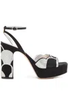 Valentino 115mm Bowow Sandals In Black