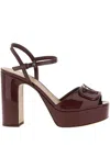 Valentino 115mm Platform Sandals In Red