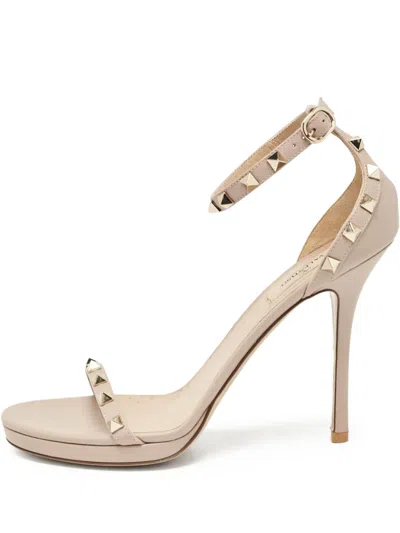 Pre-owned Valentino Garavani 11mm Rockstud Ankle-strap Sandals