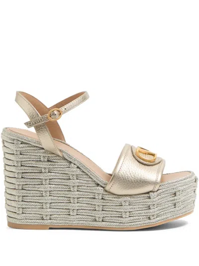 VALENTINO GARAVANI 120MM VLOGO SIGNATURE WEDGE SANDALS