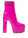 Valentino 160mm Platform Buckle Boots In Pink