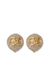 Valentino 18kt Gold Vlogo Signature Clip-on Earrings In 金色