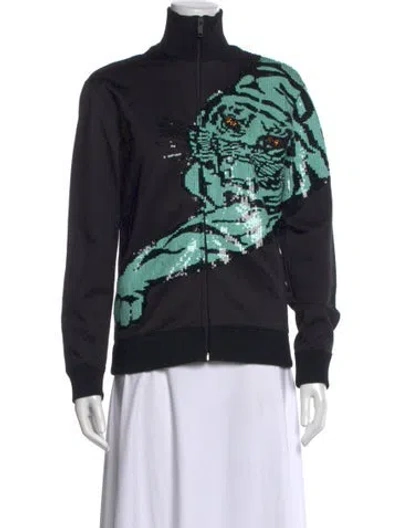 Pre-owned Valentino 1967 Lace Sweatshirt In Black