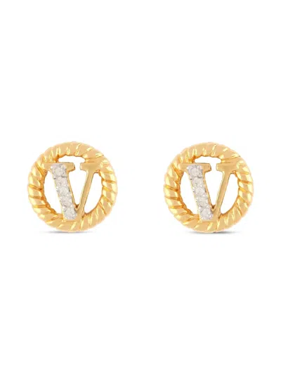 Pre-owned Valentino Garavani 1980s Clip-on Earrings In Gold