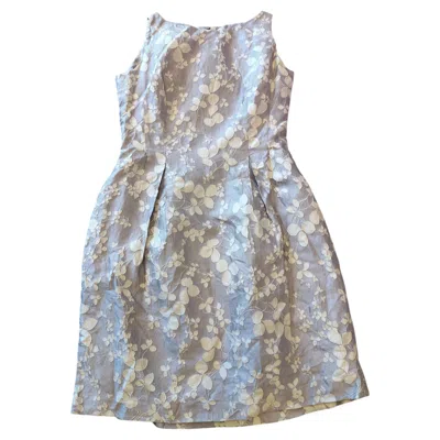 Pre-owned Valentino 1980s  Atelier For Annastores Lilac And White Flowers Dress Size44