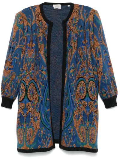 Pre-owned Valentino 1980s Wool Coat In Blue