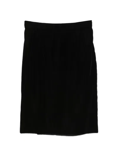 Pre-owned Valentino 1980s Zip-fastening Mini Skirt In Black