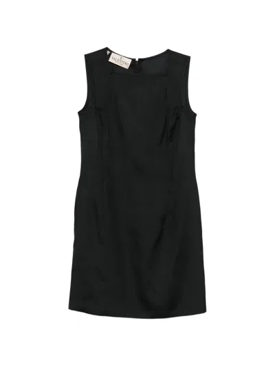 Pre-owned Valentino 1990s Sleeveless Square-neck Mini Dress In Black