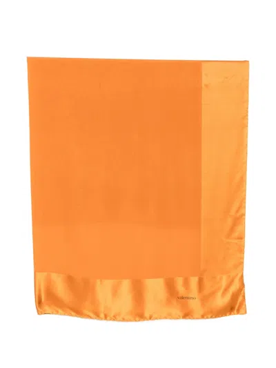 Pre-owned Valentino 1990s Square-shape Scarf In Orange