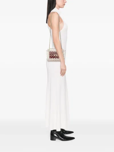 Pre-owned Valentino Garavani 2000-2017 Medium Pvc Rockstud Spike Satchel In White
