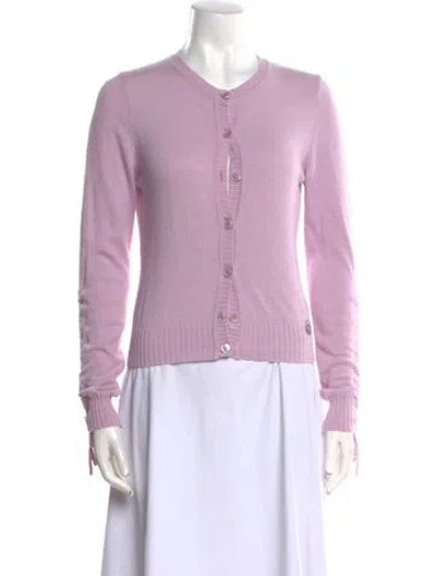 Pre-owned Valentino 2000's Crew Neck Sweater In Purple