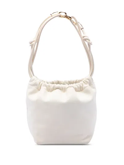 Pre-owned Valentino Garavani 2000-2017 Nappa Vlogo Pouf Bucket Bag In Brown