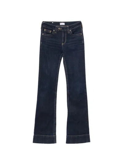 Pre-owned Valentino 2000s Logo-pattern Jeans In Blue