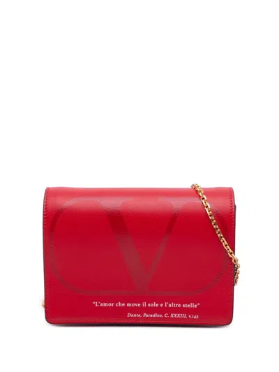 Pre-owned Valentino Garavani 2010-2025 Leather Love Lab Chain Crossbody Bag