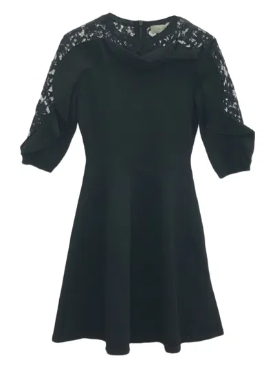 Pre-owned Valentino 2010 Lace Dress In Black