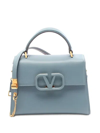 Pre-owned Valentino Garavani 2010 Small V-sling Handbag In Blue