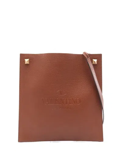 Pre-owned Valentino Garavani 2010s Identity Messenger Bag In Brown