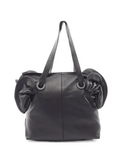 Pre-owned Valentino Garavani 2010s Ruffled Tote Bag In ブラック