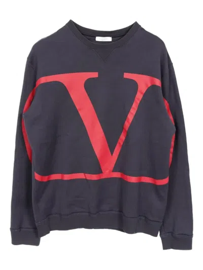 Pre-owned Valentino 2010s Vlogo Sweatshirt In Blue