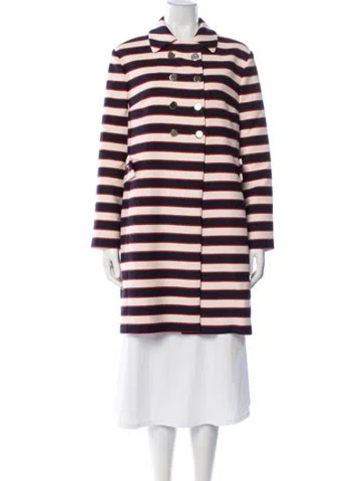 Pre-owned Valentino 2014 Virgin Wool Coat In Neutrals