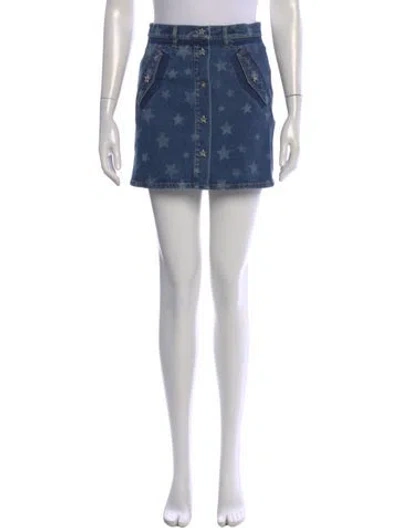 Pre-owned Valentino 2015 Mini Skirt In Blue