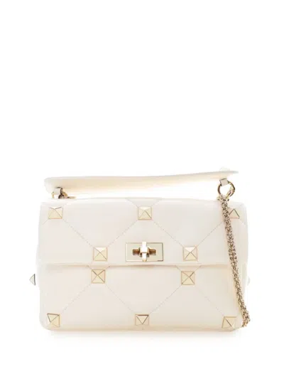 Pre-owned Valentino Garavani 2018-2024 Large Nappa Roman Stud Satchel