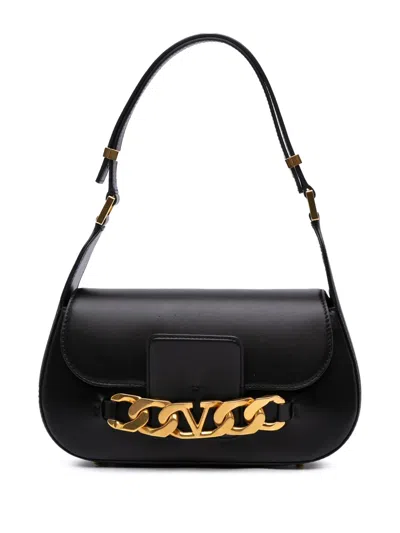 Pre-owned Valentino Garavani 2018-2024 Medium Leather Vlogo Chain Shoulder Bag