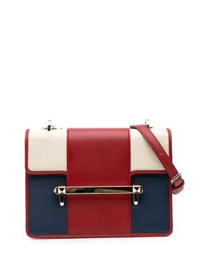 Pre-owned Valentino Garavani 2018-2024 Medium Tricolor Leather Uptown Crossbody Bag In Multicolour