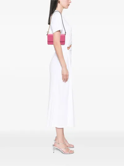 Pre-owned Valentino Garavani 2018-2025 Leather Vlogo Convertible Bag Satchel In Pink