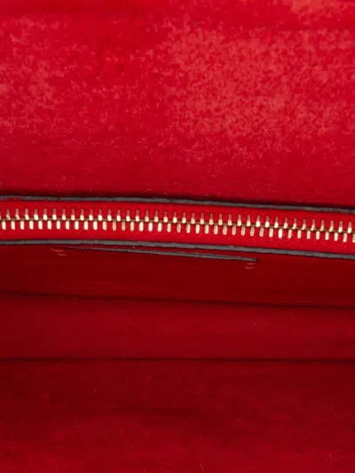 Pre-owned Valentino Garavani 2018-2025 Small Grained Calfskin Rockstud Crossbody Bag In Red