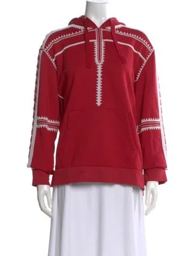 Pre-owned Valentino 2018 Crew Neck Hoodie In Red
