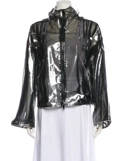 Pre-owned Valentino 2018 Pvc Biker Jacket In Multi