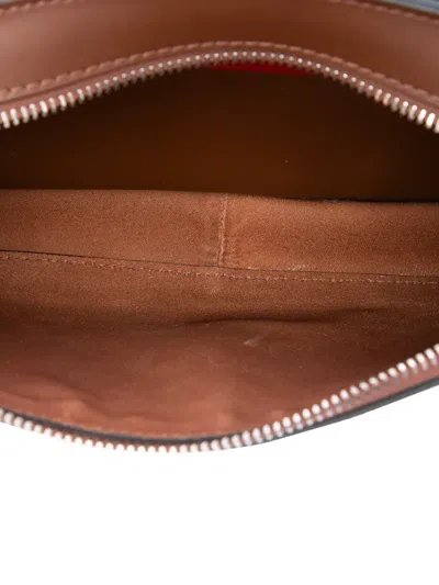Pre-owned Valentino Garavani 2018-2026 Leather Rockstud Vltn Belt Bag In Brown