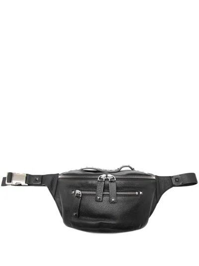 Pre-owned Valentino Garavani 2018-2026 Pebbled Calfskin Rockstud Belt Bag