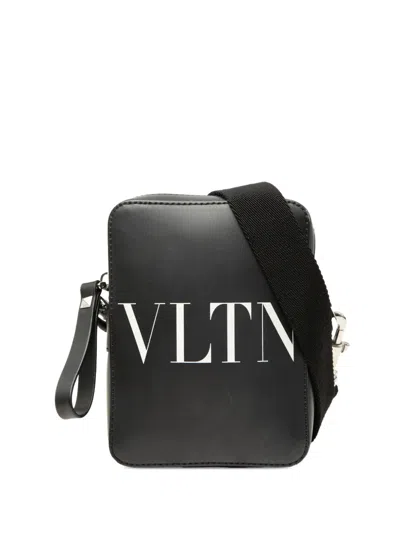 Pre-owned Valentino Garavani 2018-2026 Small Leather Vltn Crossbody Bag In Black