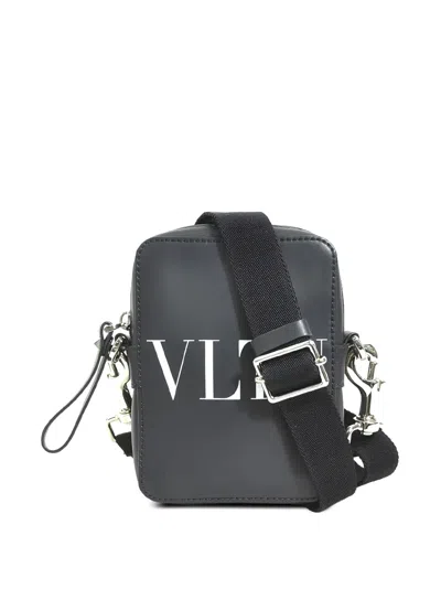 Pre-owned Valentino Garavani 2018-2026 Small Leather Vltn Crossbody Bag In Black