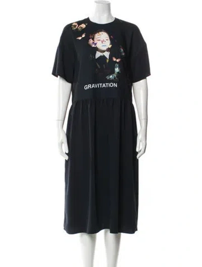 Pre-owned Valentino 2019 Midi Length Dress In Blue