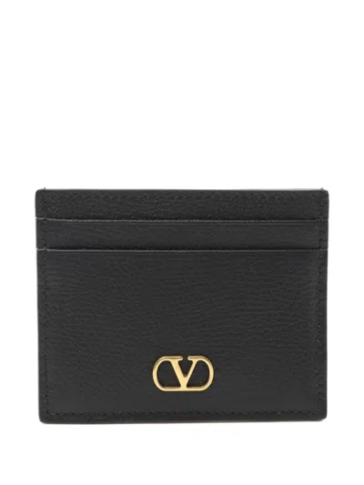 Pre-owned Valentino Garavani 2020s Vlogo Signature Leather Cardholder