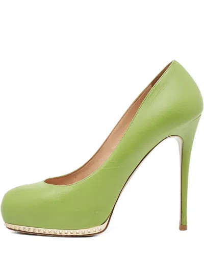 Pre-owned Valentino Garavani 2023 120mm Spike Pumps In Green